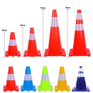 30/45/70/75/90cm Roadway Reflective Traffic Safety Road Collapsible Flexible Pvc Cones