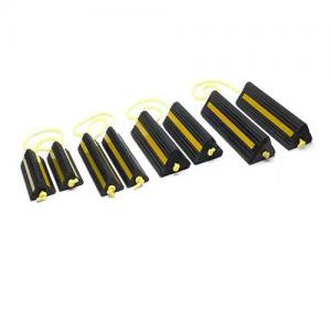 Aircraft Car Tire Rubber Wheel Chock With Reflective Tape for the Helicopter
