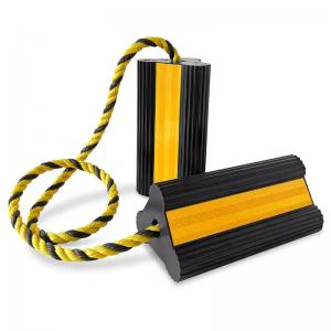 Solid Heavy-Duty Rubber Wheel Chocks for Aircraft Truck Car Immobilizer Tire Stopper 